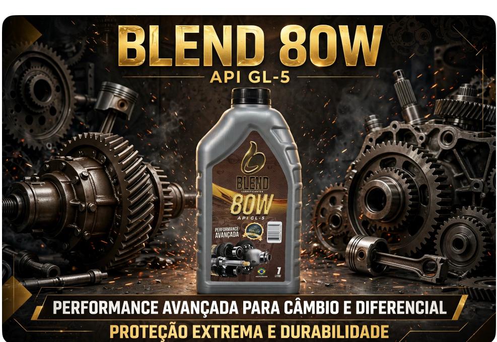 Embalagem do lubrificante Blend 80W API GL-5