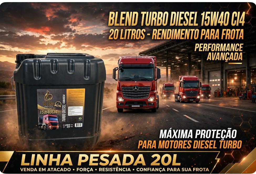 Embalagem do lubrificante Blend Turbo Diesel 15W40 CI4 — 20 L