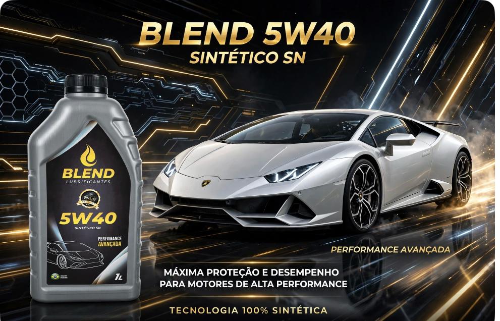 Embalagem do lubrificante Blend 5W40 Sintético SN