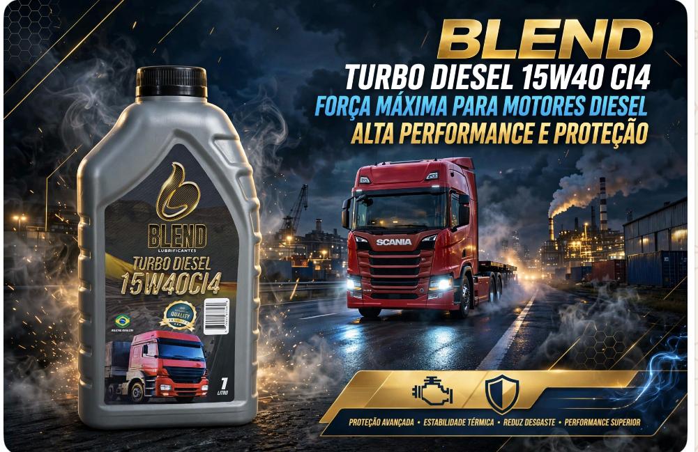 Embalagem do lubrificante Blend Turbo Diesel 15W40 CI4