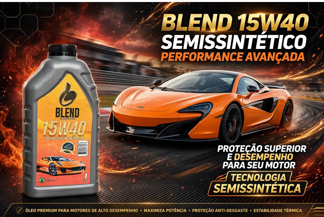 Embalagem do lubrificante Blend 15W40 Semissintético